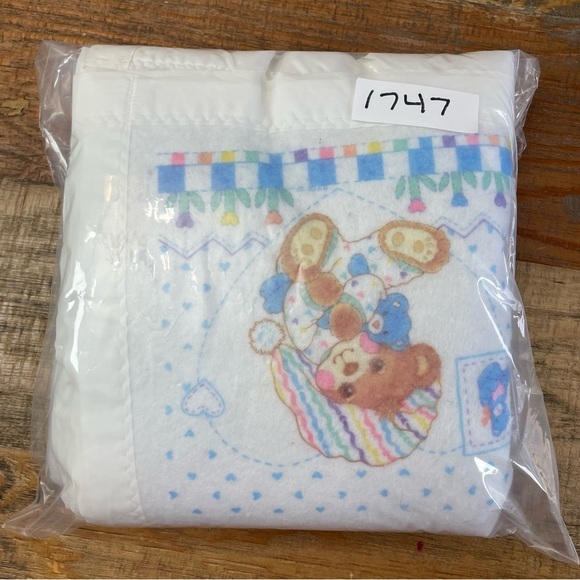 Riegel Satin Trim Baby Security Blanket Teddy Bear Vintage - Picture 10 of 10
